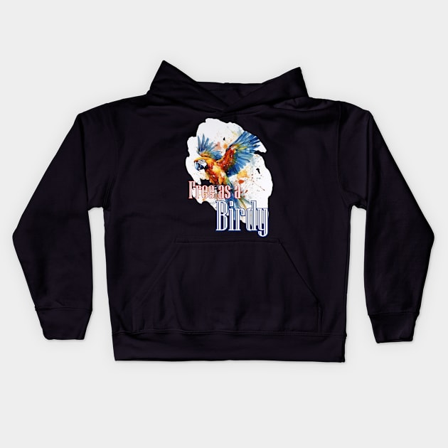 Free as a birdy Kids Hoodie by Pixy Official